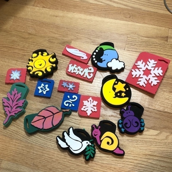 Large Stamper Bundle Lot Crafts Christmas Snow Dove Sun Moon - Picture 1 of 5